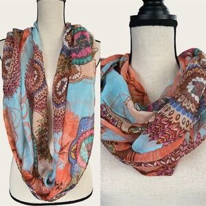 Colorful Mandala Pattern Infinity Scarf